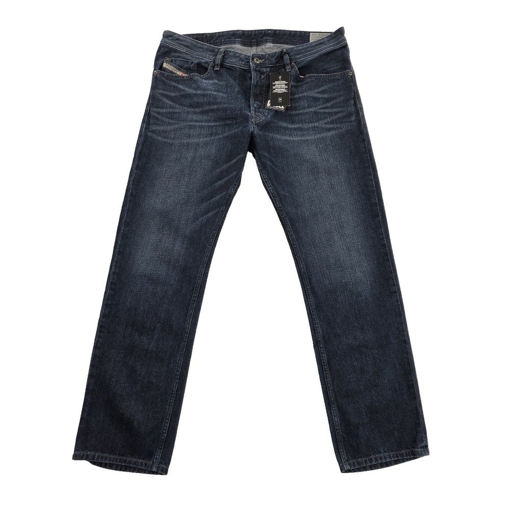 Diesel Waykee Regular Straight Denim Jeans Men 36x32 ORZ37 Wash Button Fly NWT